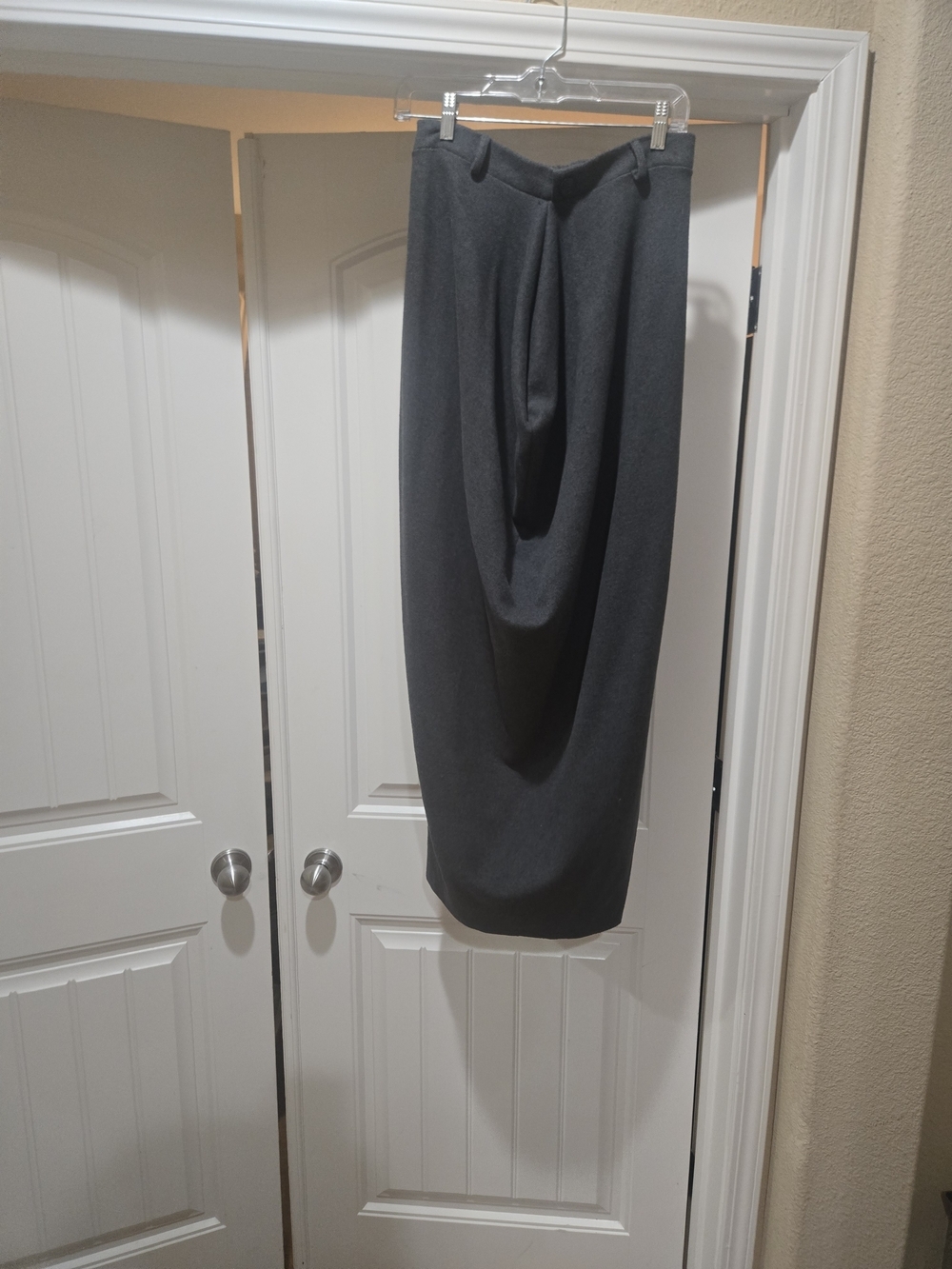 Zara Dark Gray Draped Pencil Skirt Size S EUC